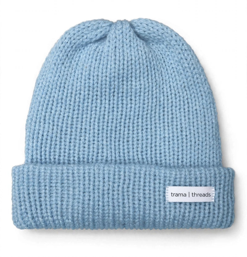 Gorro Beanie Tejido a Mano Celeste | Gorro Suave Unisex