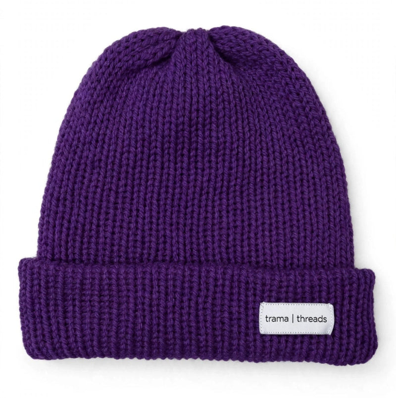 Gorro Beanie Tejido a Mano Morado | Gorro Suave Unisex