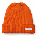 Gorro Beanie Tejido a Mano Naranja | Gorro Suave Unisex