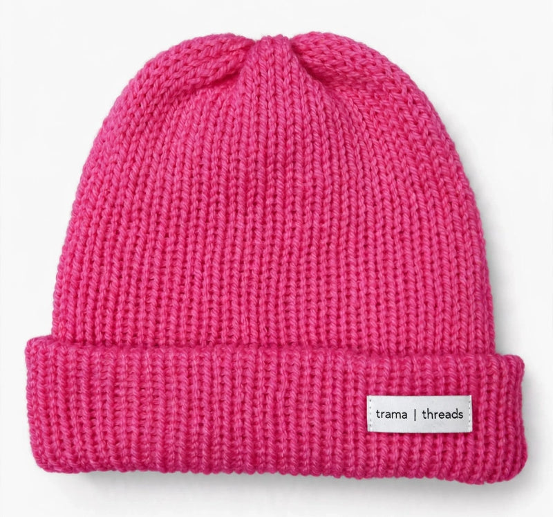 Gorro Beanie Tejido a Mano Fucsia | Gorro Suave Unisex